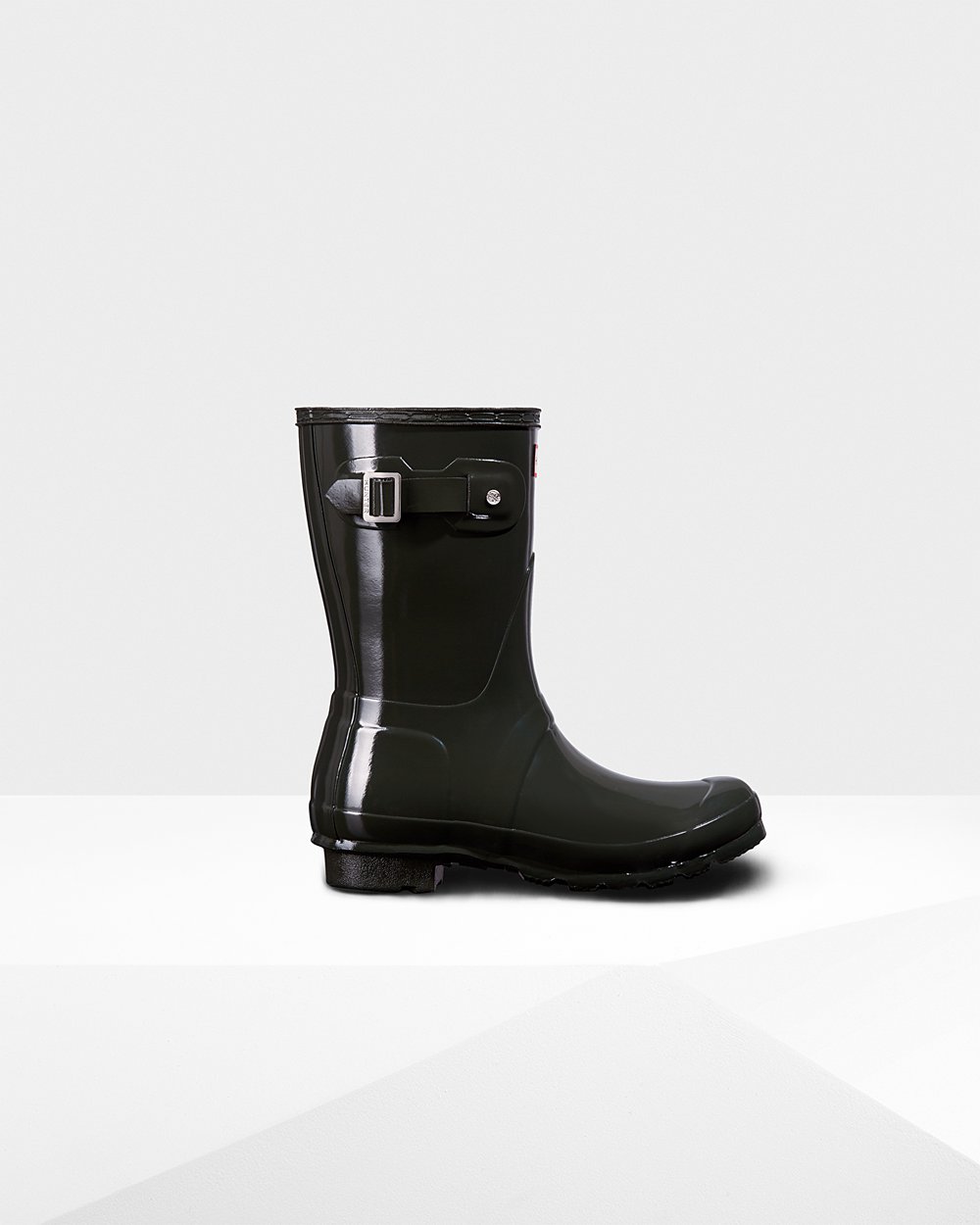 Women Hunter Original Gloss | Short Rain Boots Dark Olive | NZ-97834-UJDY